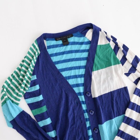 Marc by Marc Jacob Blue N-Neck Button Down Cardigan Size Small - Picture 10 of 12